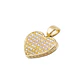 Colgante de Oro 18kt Corazón circones alto - Miniatura 1