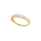 Anillo Compromiso de Oro 18Kt Medio Cintillo Circon 2mm - Miniatura 3