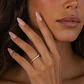 Anillo Compromiso de Oro 18Kt Medio Cintillo Circon 2mm - Miniatura 4