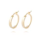 Aros de Oro 14kt Argolla Mitad Tubo 15mm - Miniatura 1