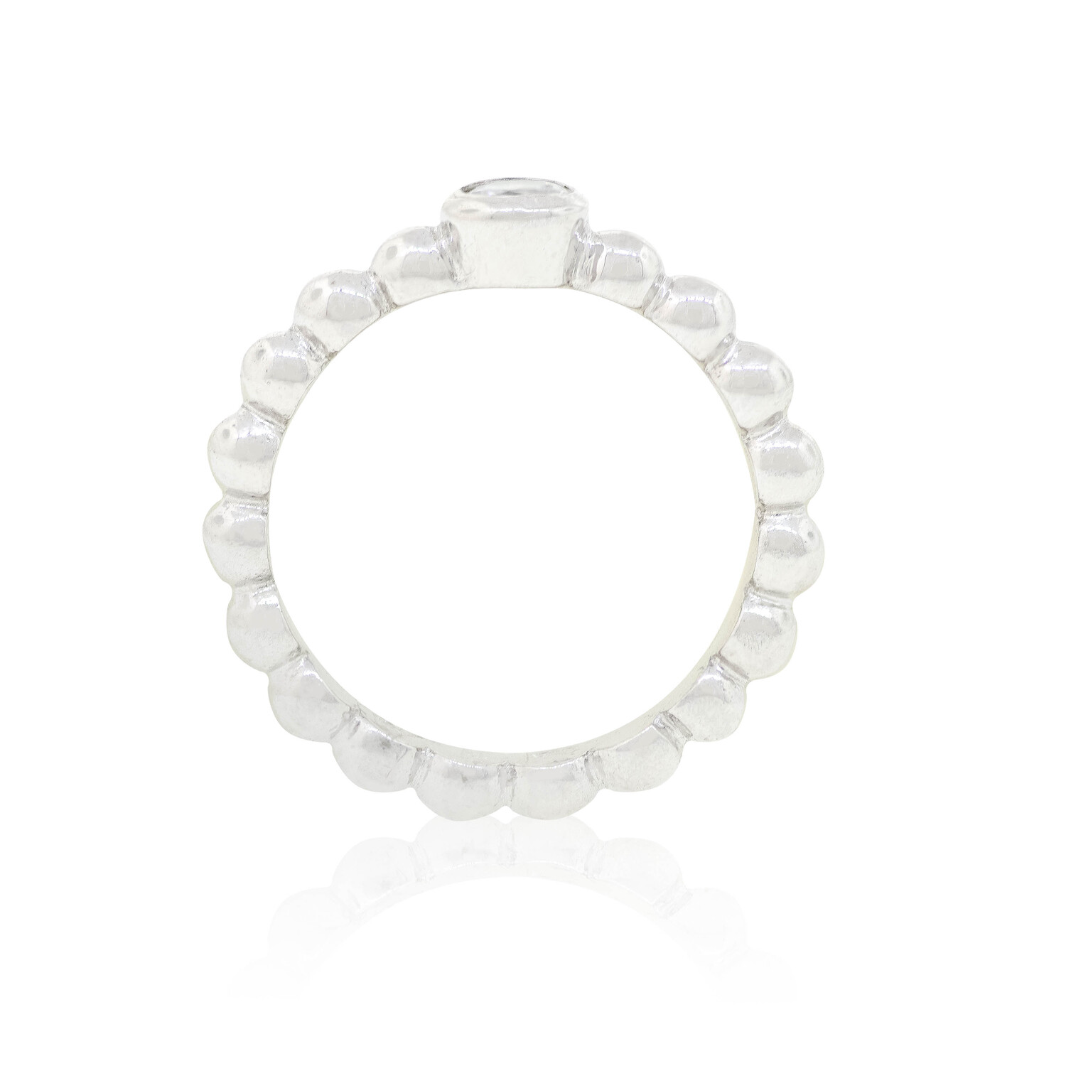 Anillo de Plata Esterlina 925 Pelotitas Circon 2