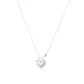 Collar de Plata Esterlina 925 Corazón Estilo Candado Circón - Miniatura 2
