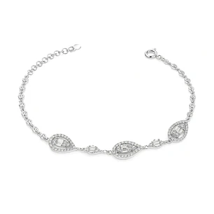 Pulsera de Plata Esterlina 925 Gota de Luz con Circonita