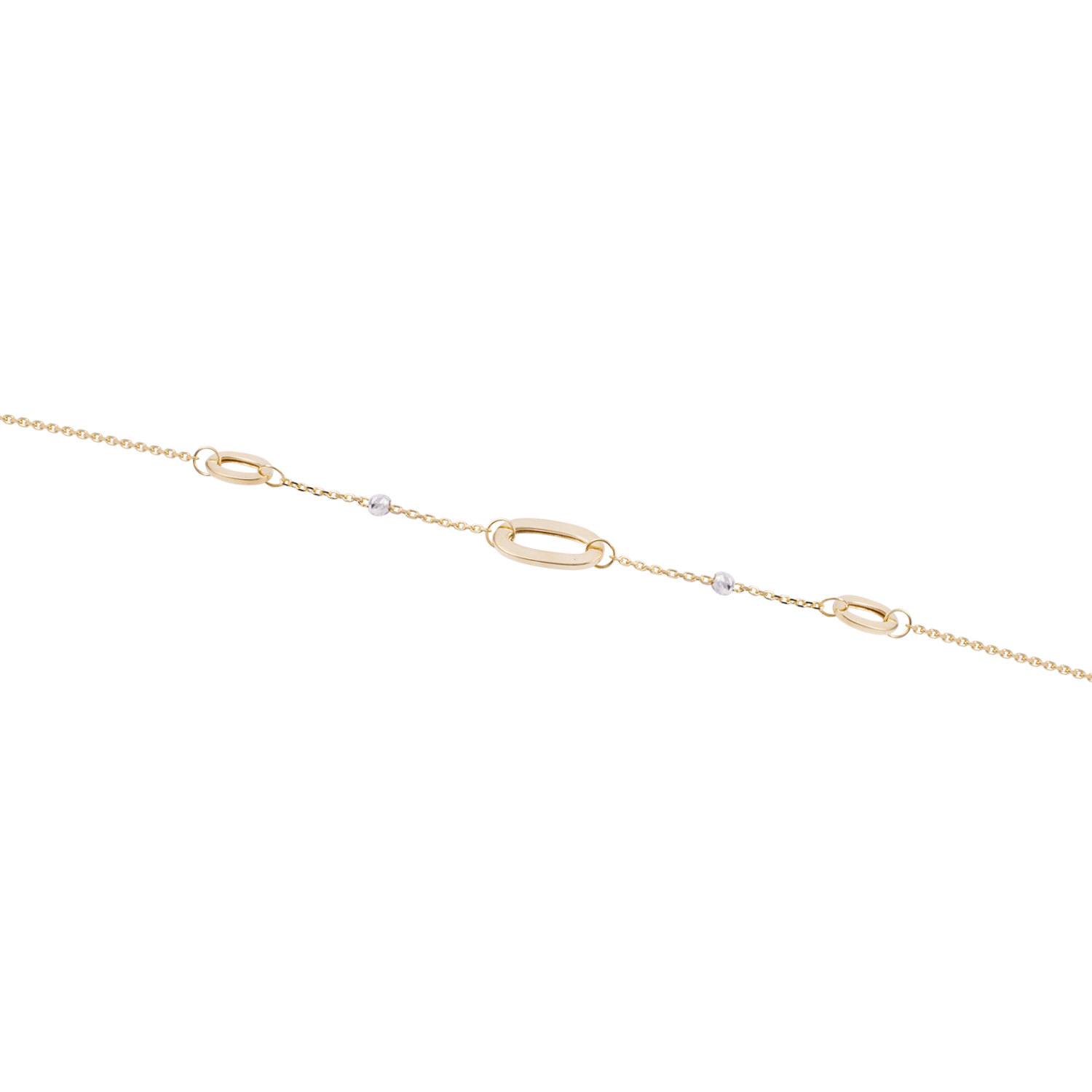 Pulsera de Oro 18kt Eslabones y Esferas 2