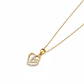Colgante Oro Amarillo 18kt Doble Corazón Circonita - Miniatura 2