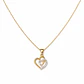 Colgante Oro Amarillo 18kt Doble Corazón Circonita - Miniatura 3