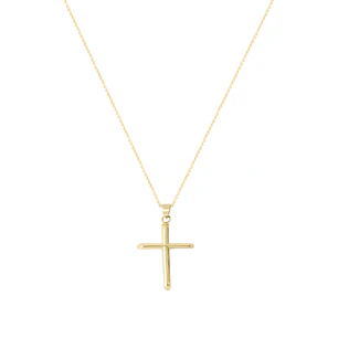 Colgante de Oro 18kt Cruz Tubular