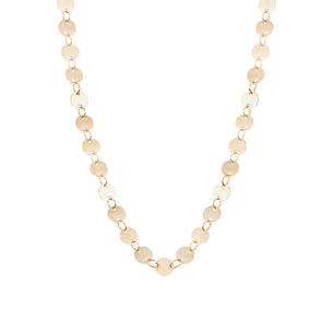 Collar de Plata Esterlina 925 Círculos Bañado en Oro 14kt