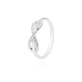 Anillo de Plata Esterlina Infinito Con Circón