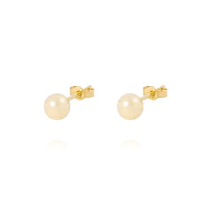 Aros de Oro 18kt bola 5,0mm Tornillo Mariposa