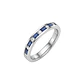 Anillo Oro Blanco 18kt Diamantes 11 Pts Zafiros - Miniatura 1
