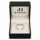 Anillo Oro Blanco 18kt Diamantes 11 Pts Zafiros - Miniatura 3