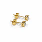 Aros Oro Amarillo 18kt Circonita Prince 3x3MM - Miniatura 2