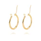 Aros de Oro 18kt Argollas Biseladas 2mm - Miniatura 3