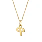 Colgante de Oro Miel 18kt Letra Gótica P - Miniatura 3