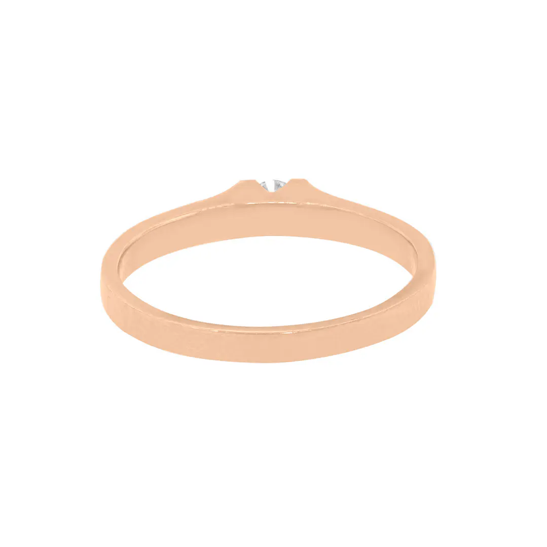Anillo Compromiso Oro Rosado 18kt  Nantes 1x12ptos Diamante 4