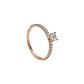 Anillo Oro Rosado 18kt Circonita 4MM - Miniatura 1
