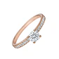 Anillo Oro Rosado 18kt Circonita 4MM - Miniatura 2