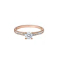 Anillo Oro Rosado 18kt Circonita 4MM - Miniatura 3