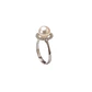 Anillo Oro Blanco 18kt Diamantes 20 Pts. Más Perla Cultivada - Miniatura 1