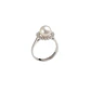 Anillo Oro Blanco 18kt Diamantes 20 Pts. Más Perla Cultivada - Miniatura 2