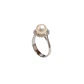 Anillo Oro Blanco 18kt Diamantes 20 Pts. Más Perla Cultivada - Miniatura 3