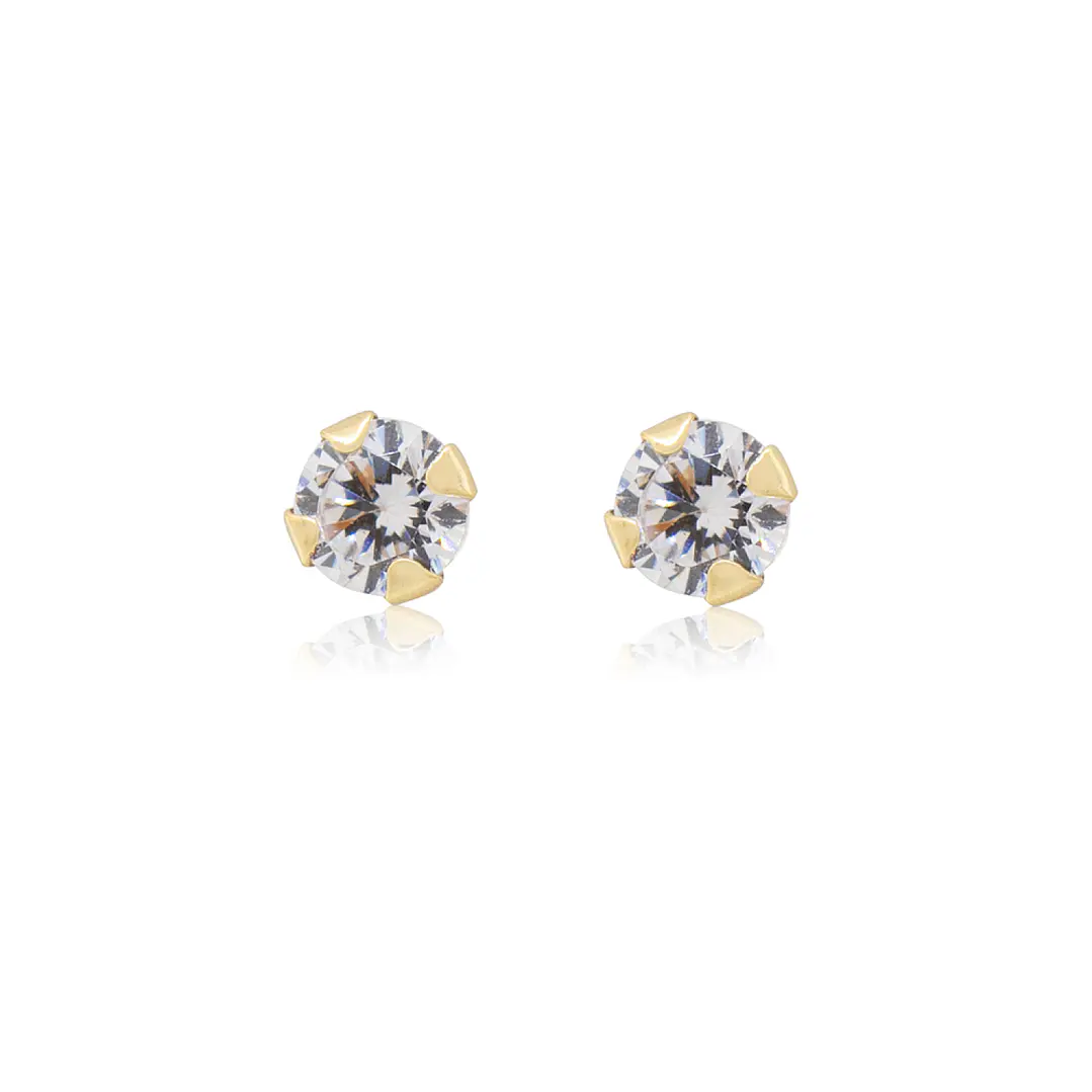 Aros de Oro 18kt Circonita Redonda de 2,0mm 1