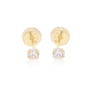 Aros de Oro 18kt Circonita Redonda de 2,0mm