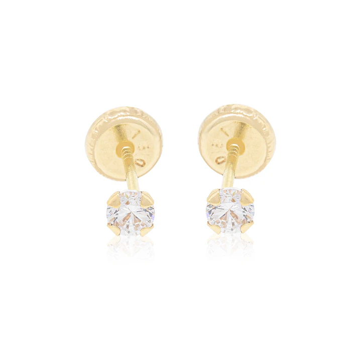 Aros de Oro 18kt Circonita Redonda de 2,0mm 2