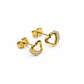 Aros Oro Amarillo 18kt Circonita Corazón - Miniatura 2