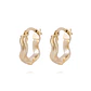 Aros de Oro 18kt Argolla Zigzag - Miniatura 1