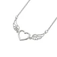Collar Oro Blanco 18kt Corazon Alas - Miniatura 2