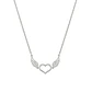 Collar Oro Blanco 18kt Corazon Alas - Miniatura 3