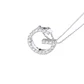 Collar Oro Blanco 18kt Diamantes Letra G 12Pts Corte Brillante - Miniatura 2