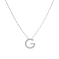 Collar Oro Blanco 18kt Diamantes Letra G 12Pts Corte Brillante - Miniatura 3