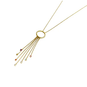 Collar Oro Amarillo 18kt Aurora Multicolor