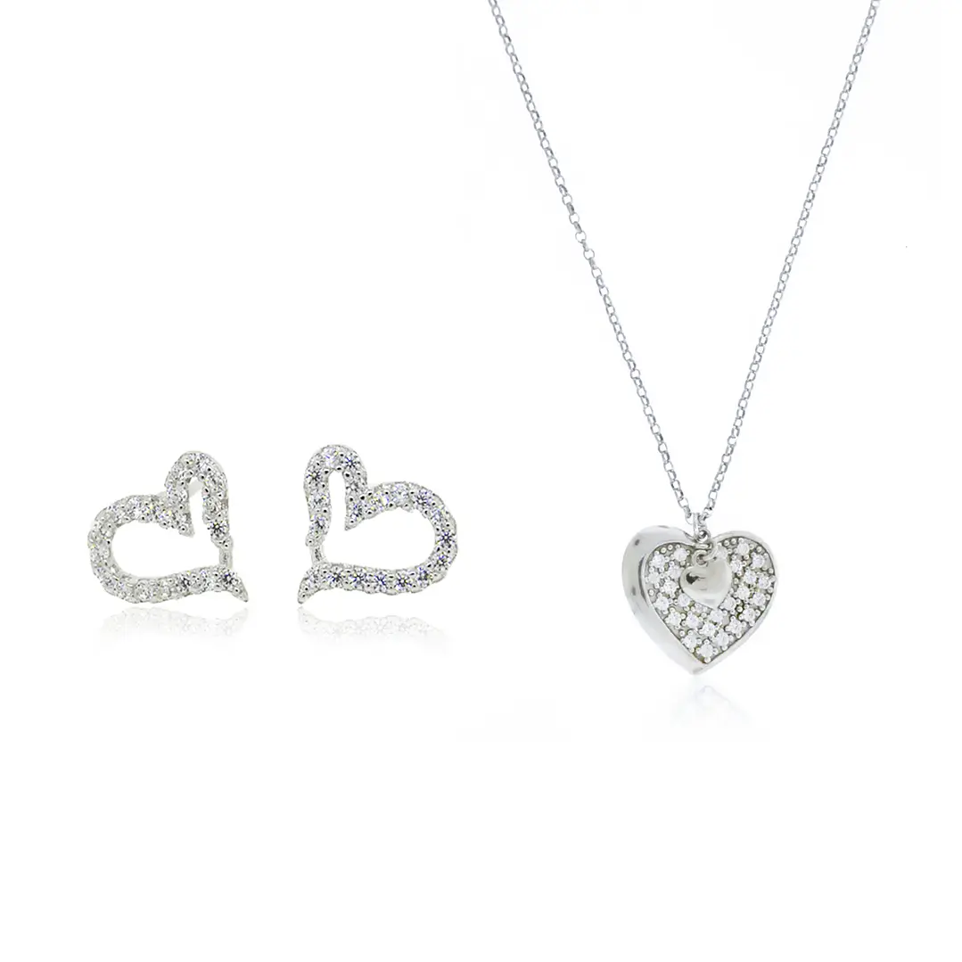 Conjunto Corazones en Rosa 1