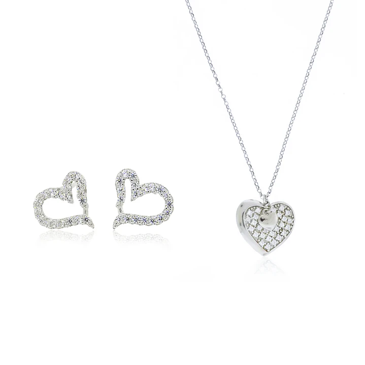 Conjunto Corazones en Rosa 1