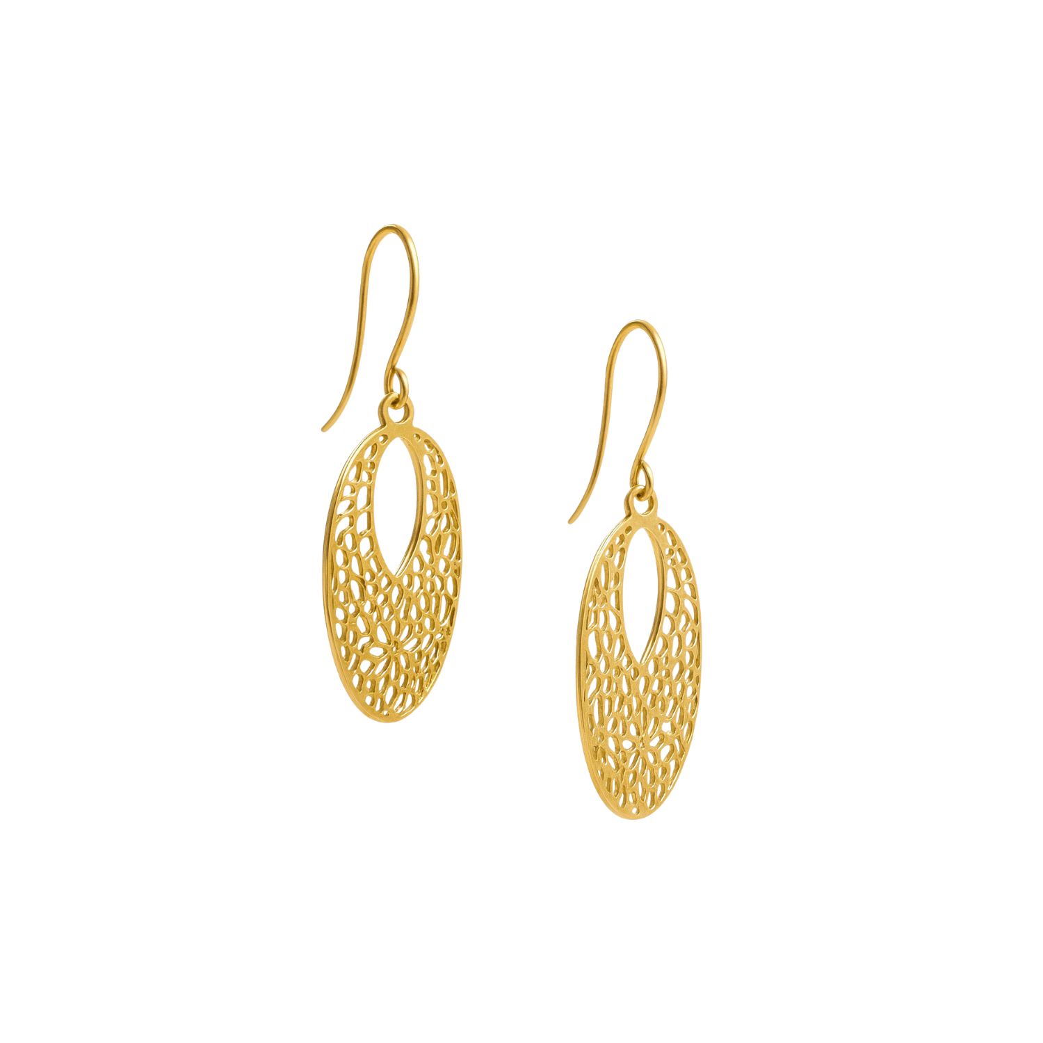 Aros Oro Amarillo 18kt Flor Calados 2