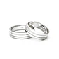 Par Argollas Matrimonio de Oro Blanco 18kt Prince 5,0mm - Miniatura 2