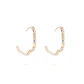 Aros Oro Amarillo 18kt Argollas Circonitas Blancas y Azules - Miniatura 3