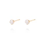 Aros de Oro de 18kt Circón solitario 4mm - Miniatura 2