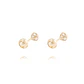 Aros de Oro de 18kt Circón solitario 4mm - Miniatura 3