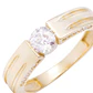 Anillo Compromiso de Oro de 18kt Solitario cuadrado - Miniatura 2