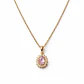 Colgante Oro Amarillo 18kt Roseta Rosa Francia 6MM Circonita - Miniatura 2