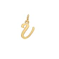 Colgante de Oro Miel 18kt Letra Gótica V - Miniatura 1