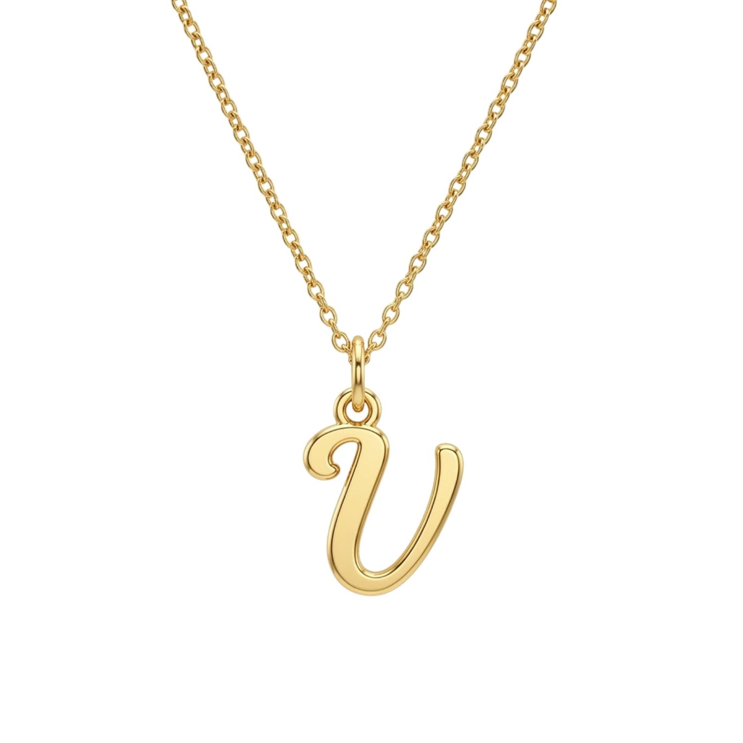 Colgante de Oro Miel 18kt Letra Gótica V 3