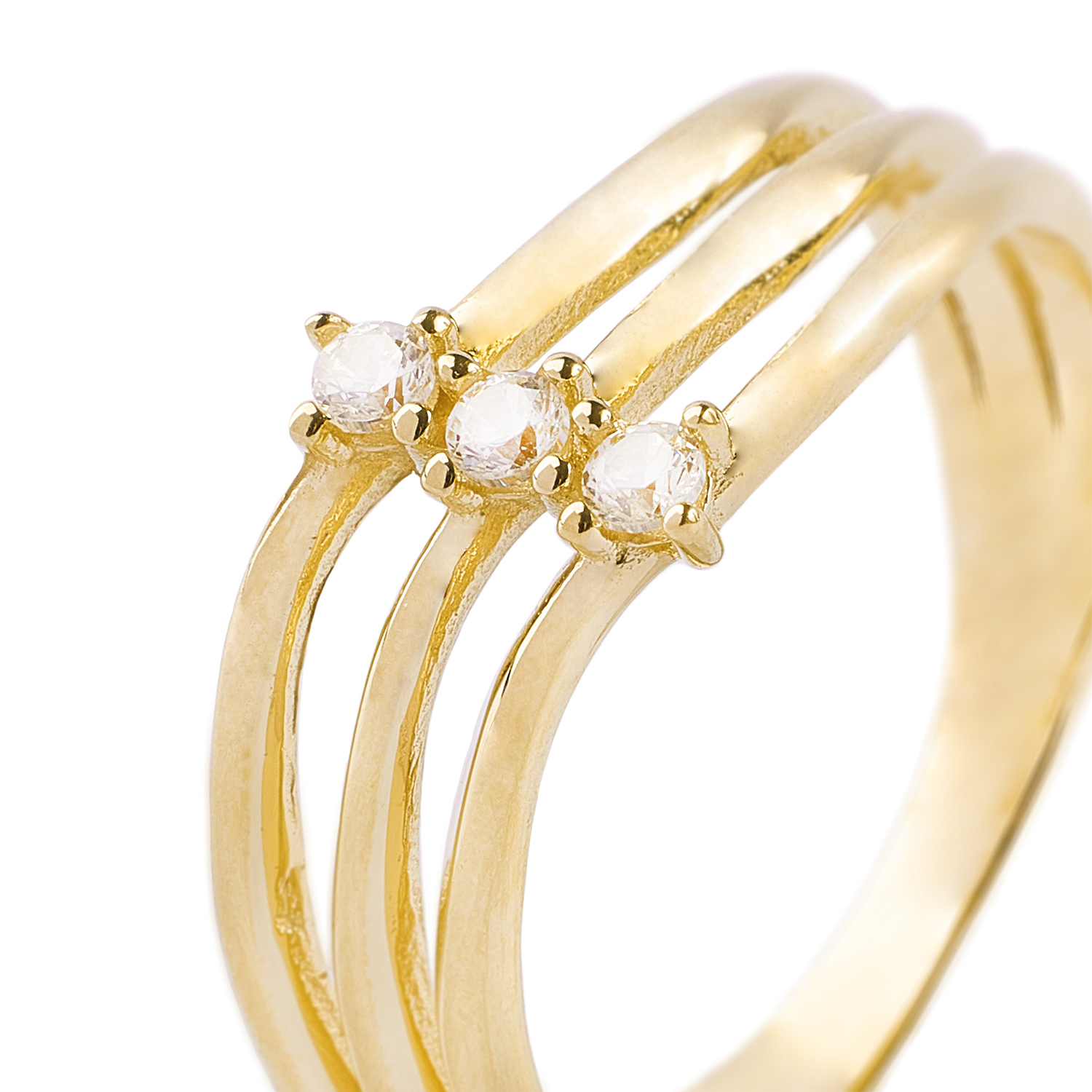Anillos de Oro 18kt Modelo Ci 3 Corridas 2