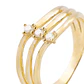Anillos de Oro 18kt Modelo Ci 3 Corridas - Miniatura 2