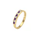 Anillo Oro Miel 18kt Armonía con Amatistas y Circonitas - Miniatura 1